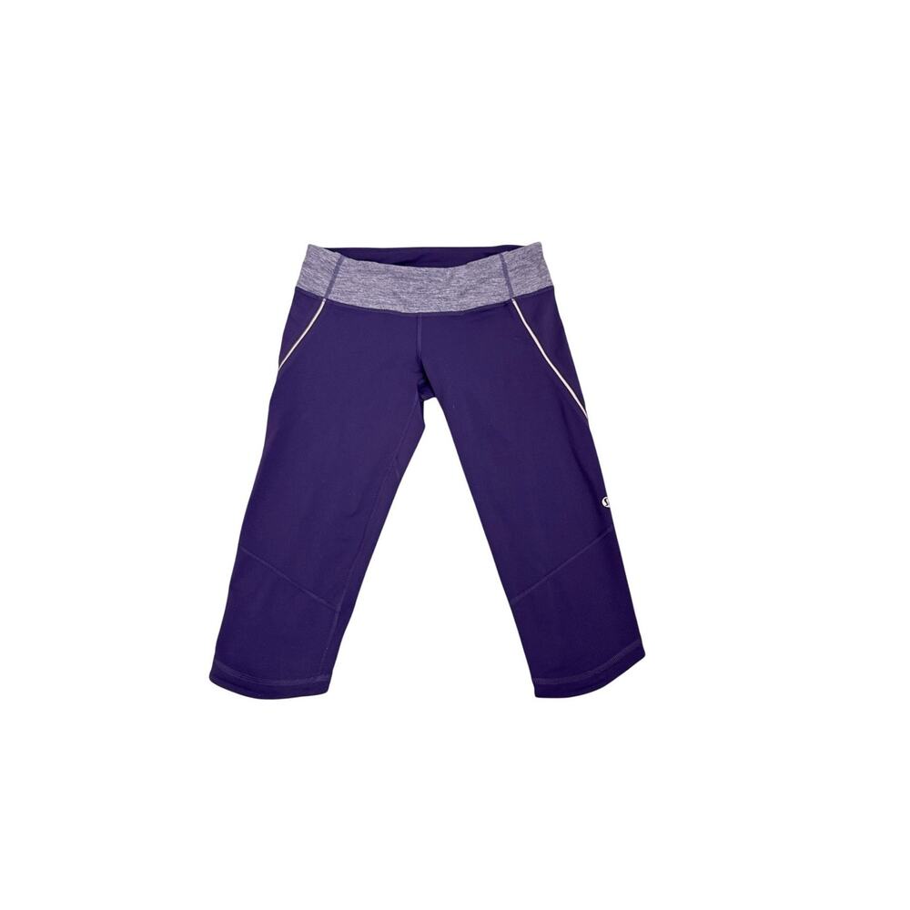 Lululemon Run Excel Cropped Capri Leggings Concord Purple 16" Length Size 6
